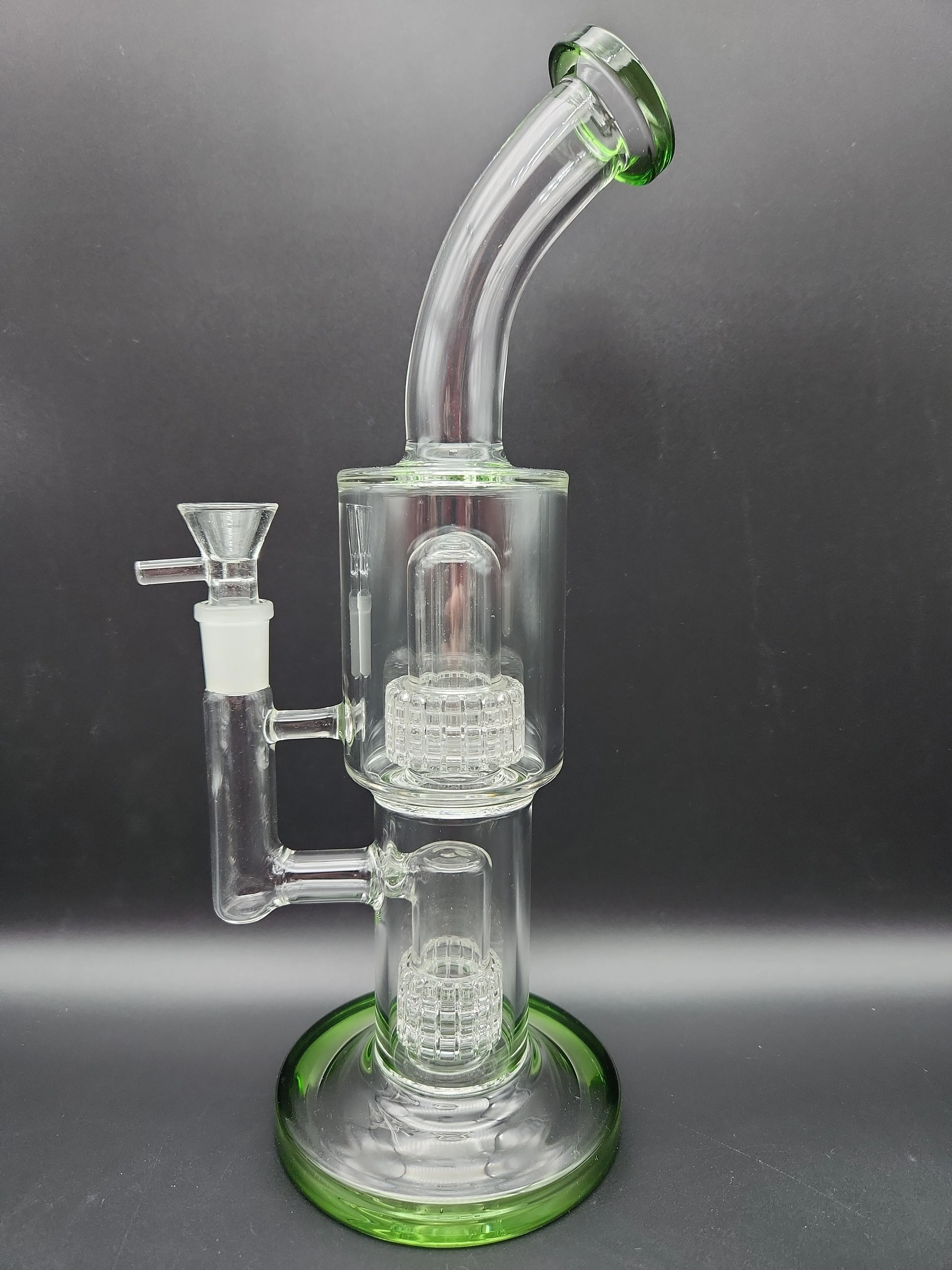 11 Double Matrix Bent Neck Water Pipe