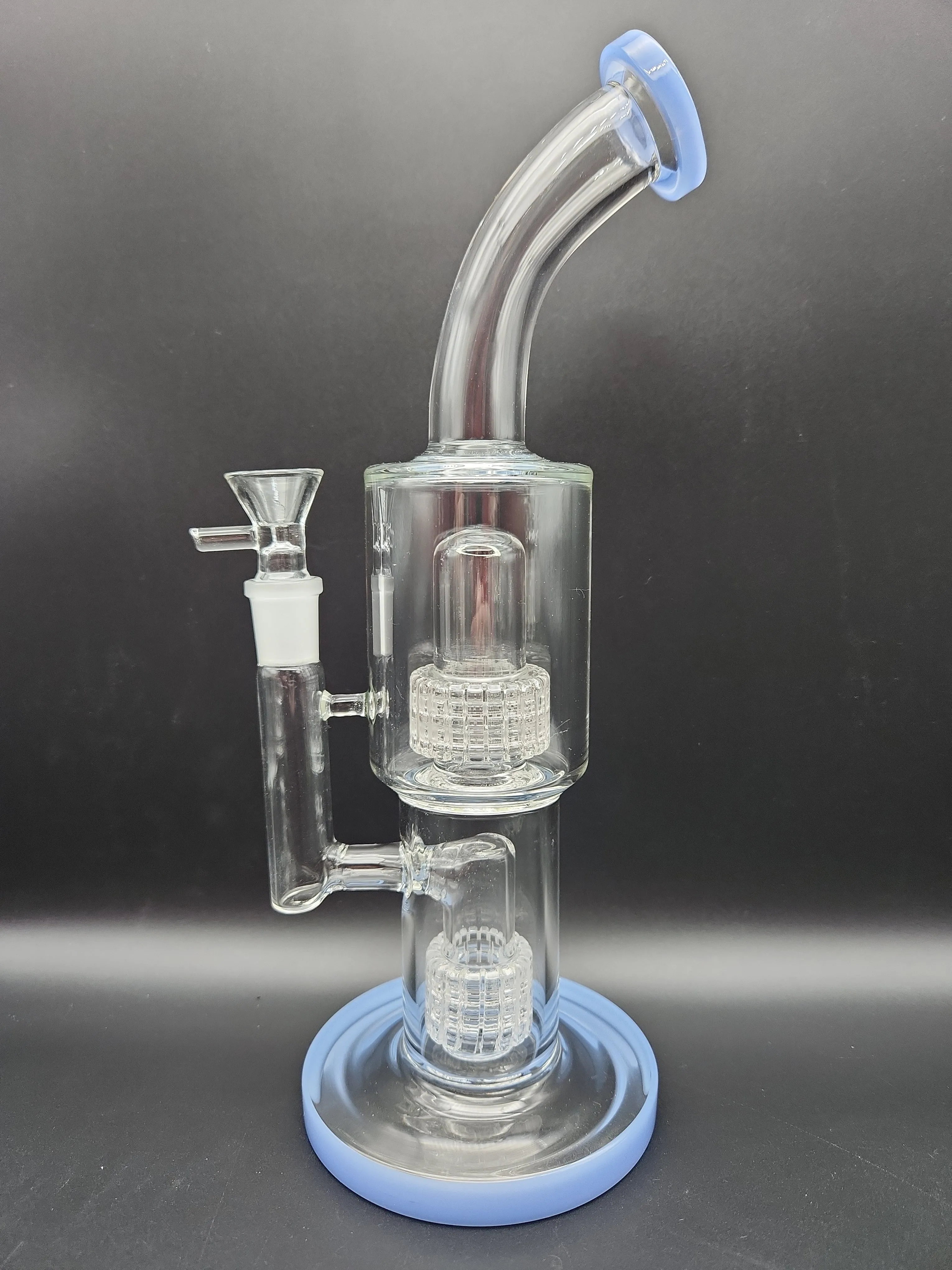 11 Double Matrix Bent Neck Water Pipe