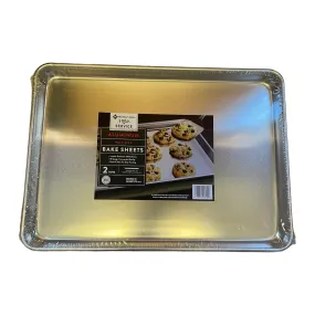 2 Pack Member's Mark Half-Size Aluminum Sheet Pans, 18"L x 13"W x 1"H