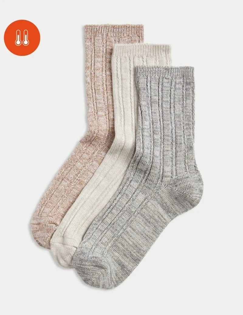 3pk Sumptuously Soft� Thermal Socks