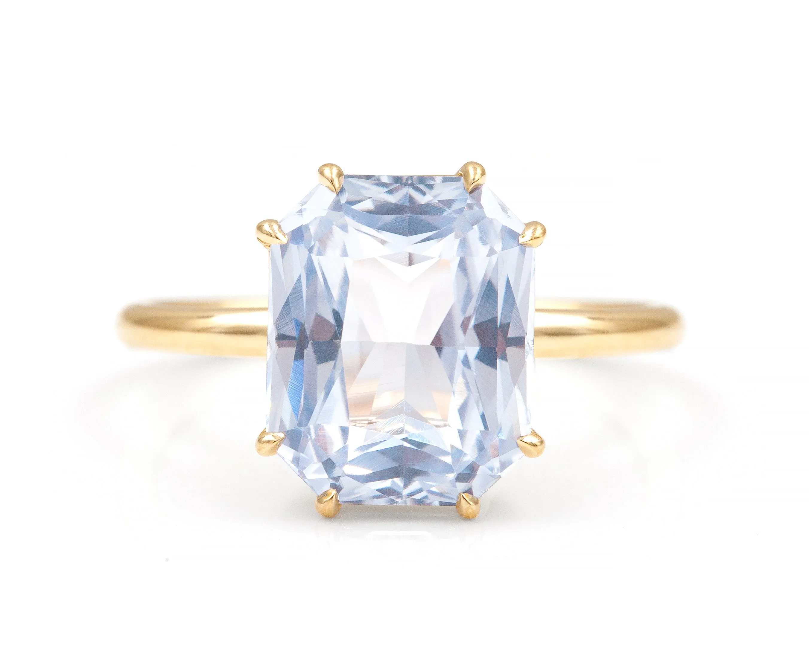 6.79-Carat Radiant Cut Sapphire Vale Ring