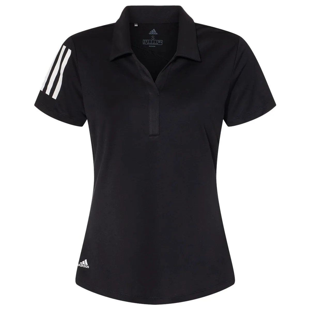 adidas Women's Black/White Floating 3-Stripes Sport Shirt