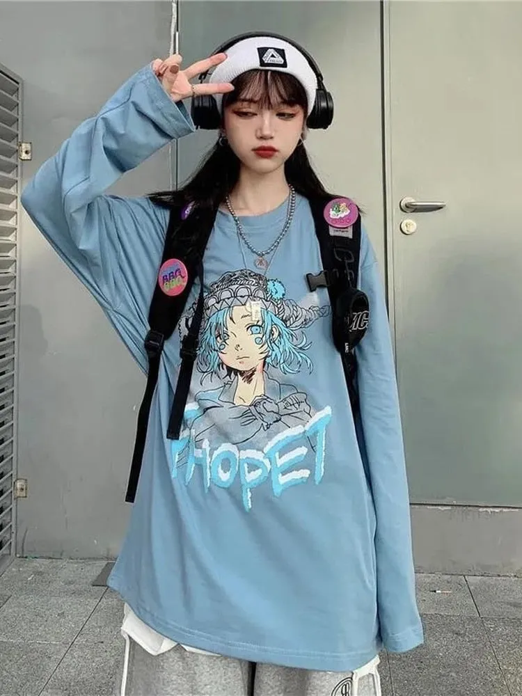 Anime Girl Portrait Longsleeve Shirt