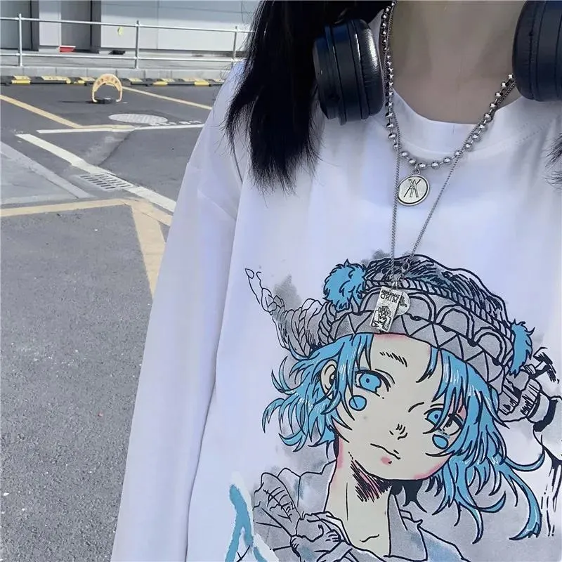 Anime Girl Portrait Longsleeve Shirt