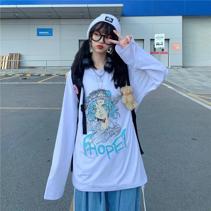 Anime Girl Portrait Longsleeve Shirt