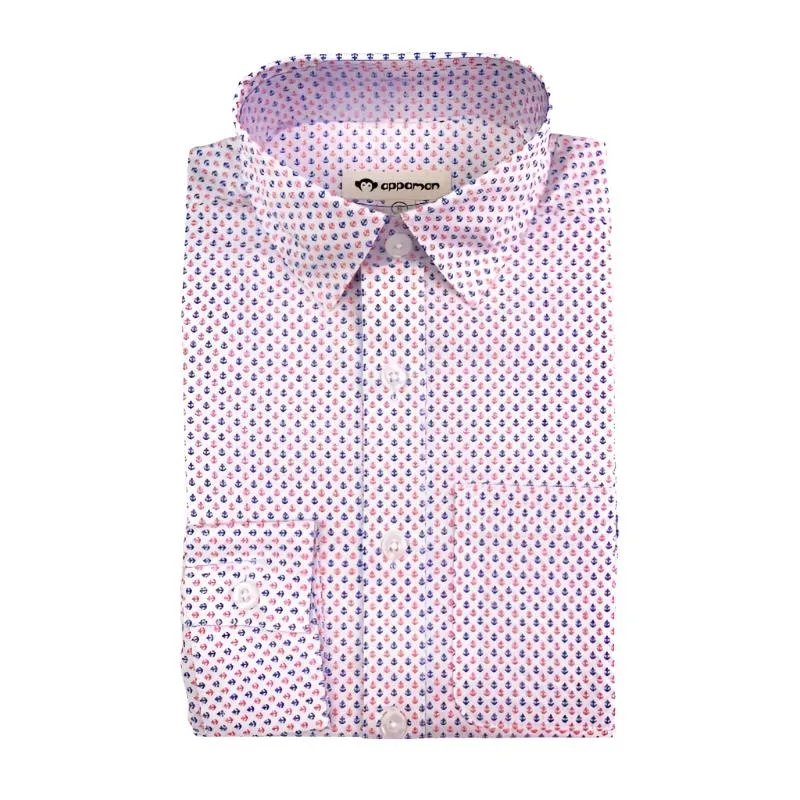 Appaman Boys Anchors Dress Shirt_ D8STA1-P817