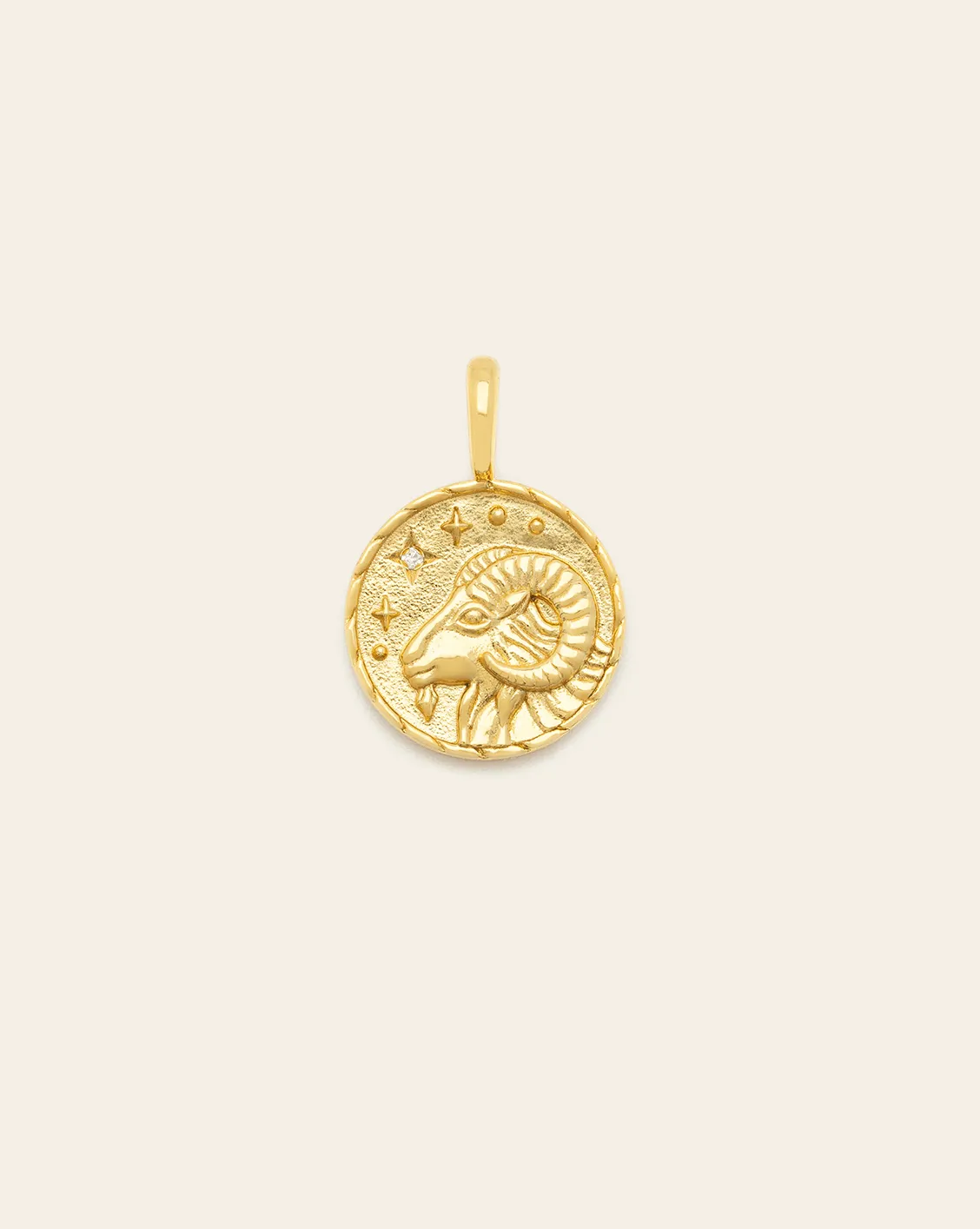 Aries Medallion - Gold Vermeil