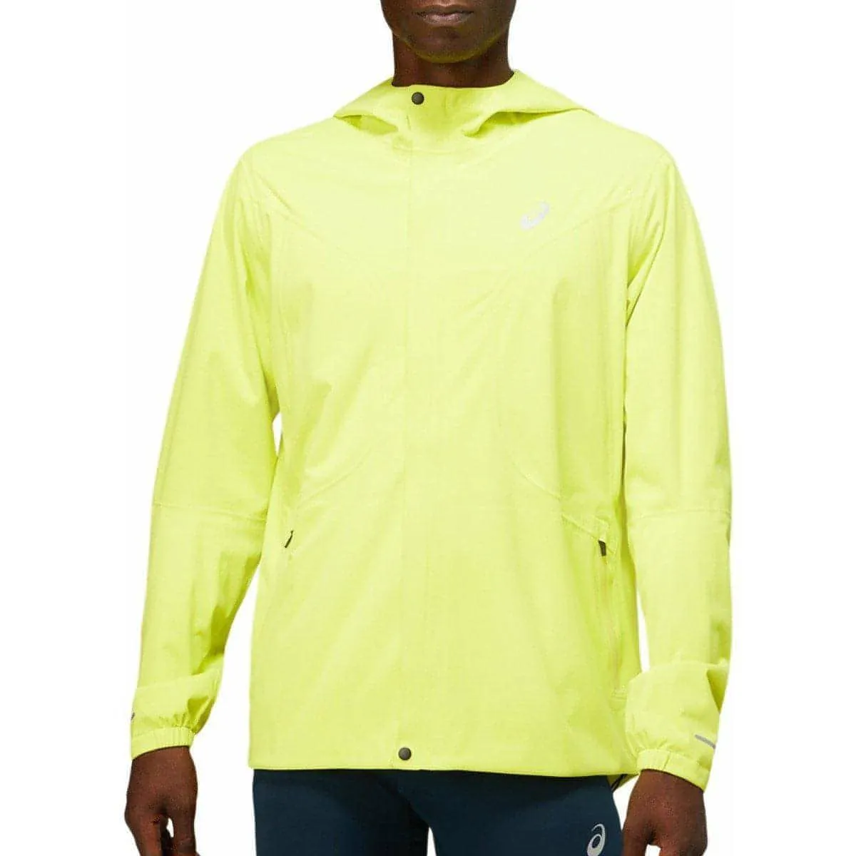 Asics Accelerate Waterproof Mens Running Jacket - Yellow