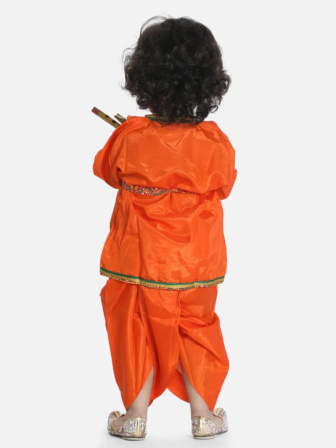 Attractive Orange Little Kanhaiya Suit Dress Set