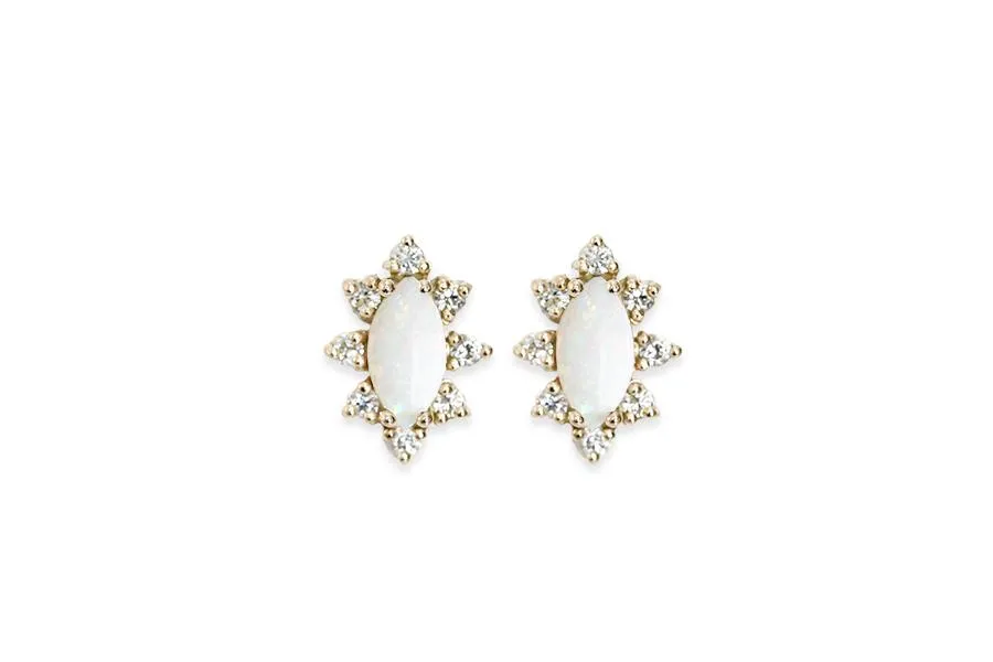 Aura Opal Halo Studs