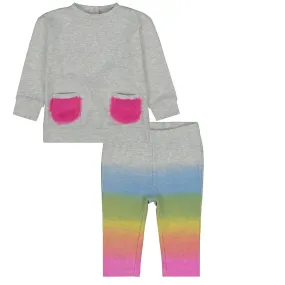 Baby Girls Ombre French Terry Legging Set