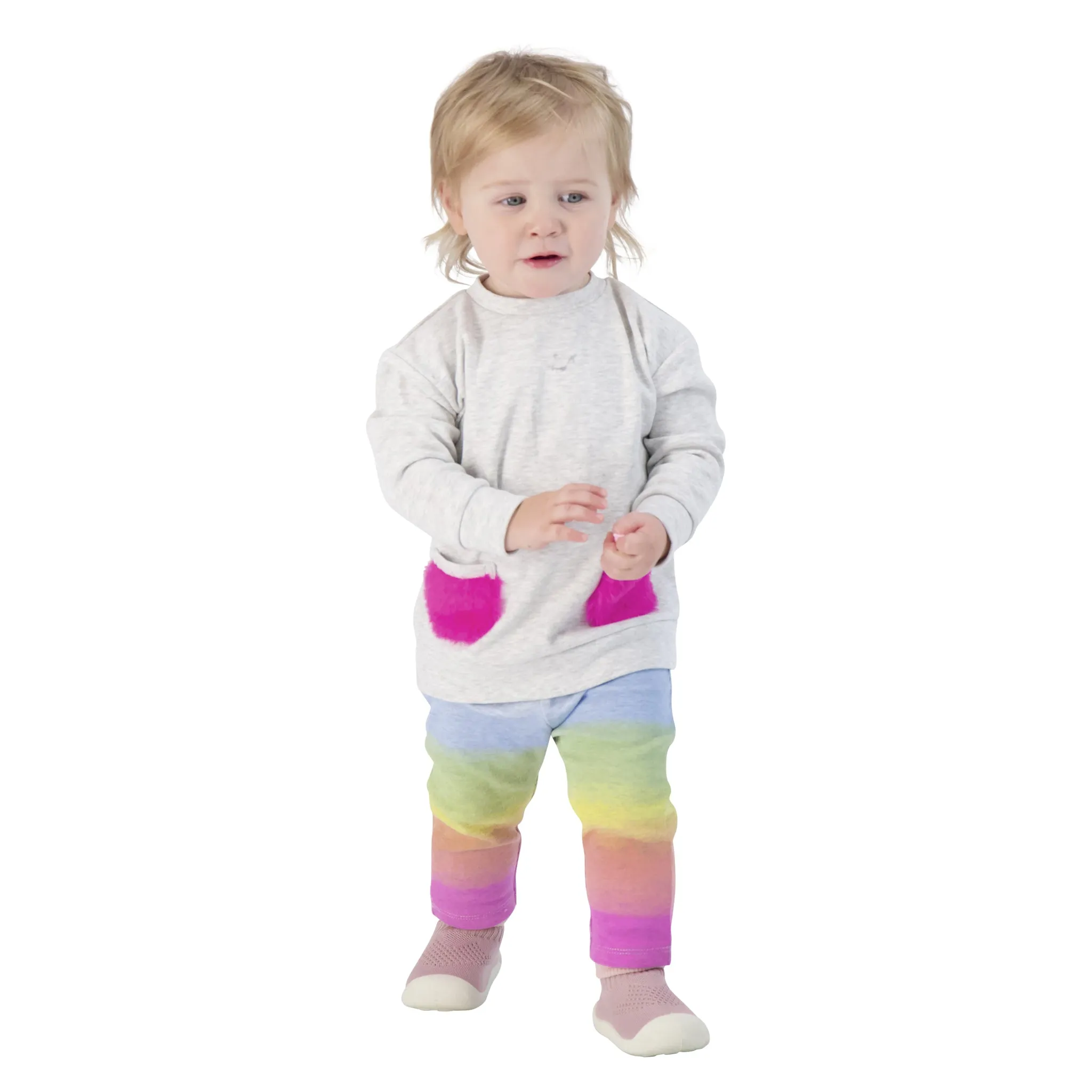 Baby Girls Ombre French Terry Legging Set