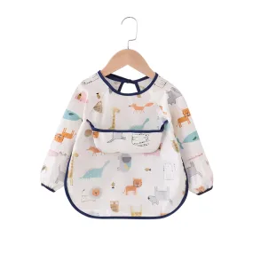 Baby Long Sleeve Apron Smock Bib Animalia