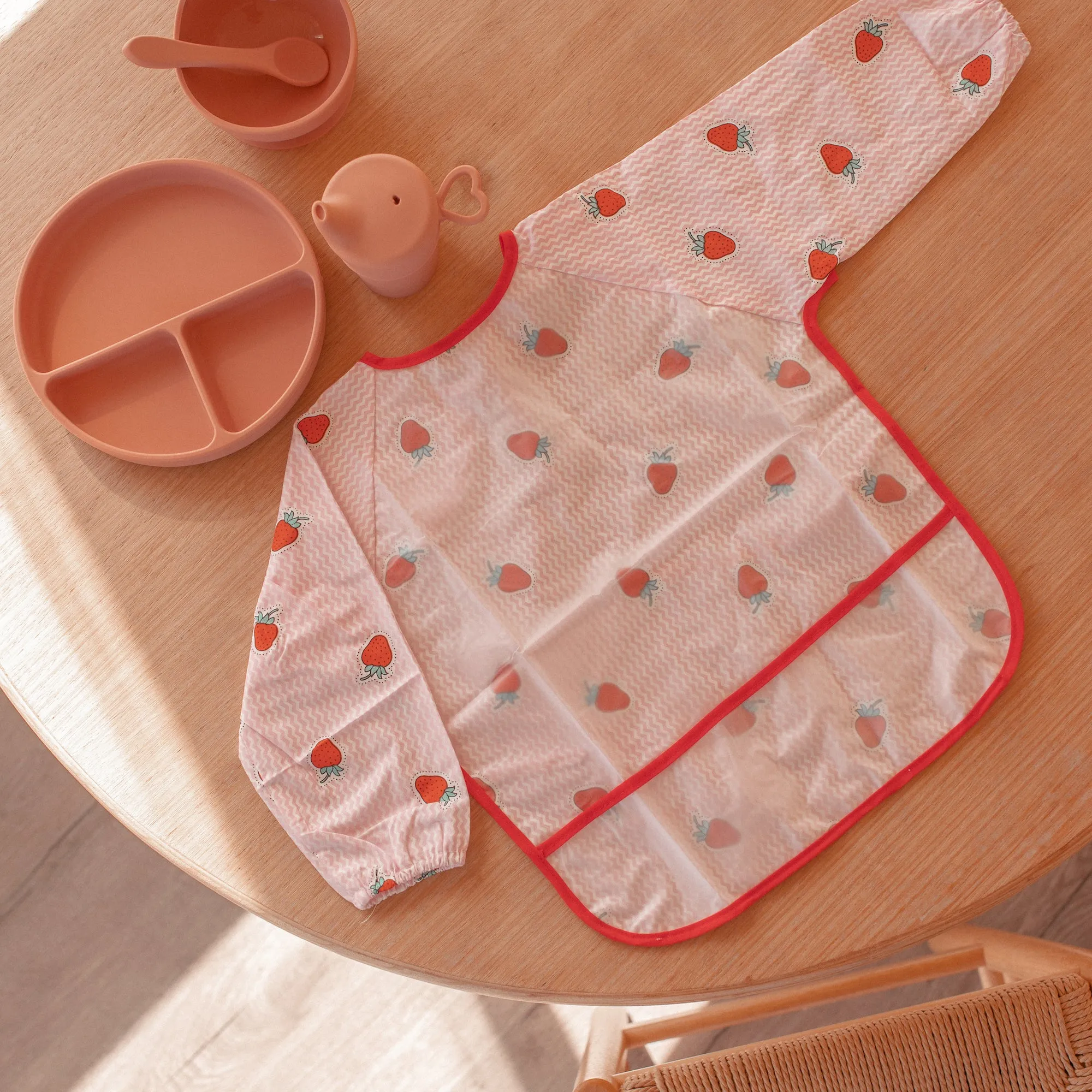 Baby Long Sleeve Apron Smock Bib Cactus Cutie