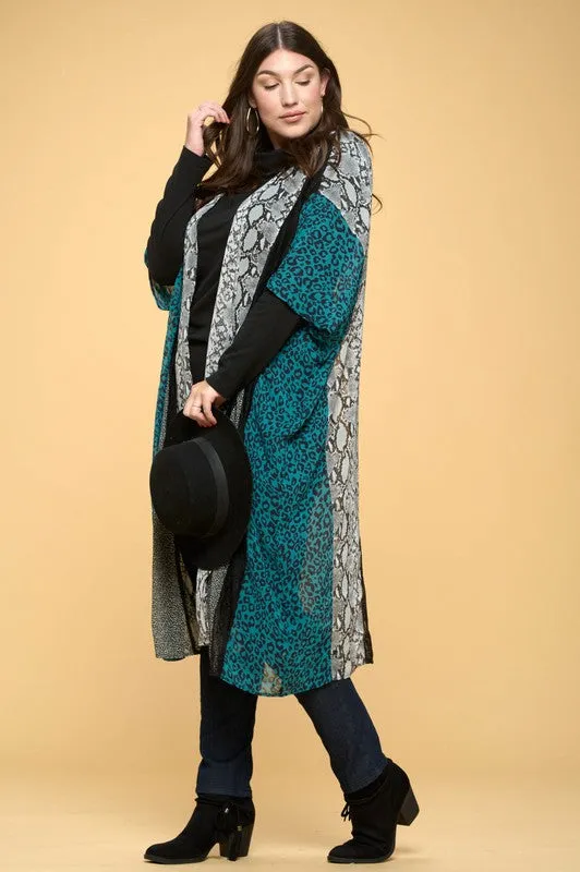 Beautiful Coverage Teal Kimono