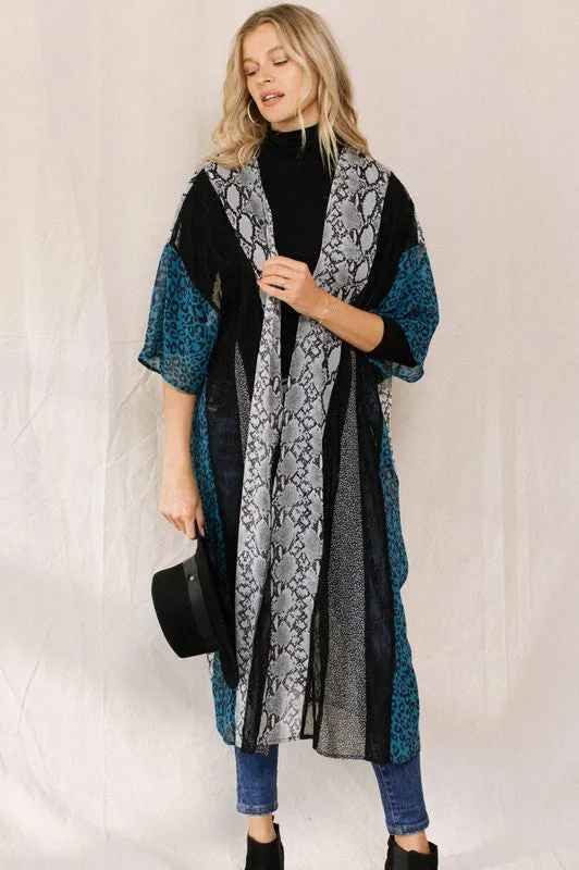 Beautiful Coverage Teal Kimono