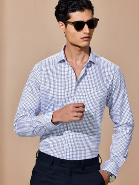 Black Checked Giza Formal Shirt