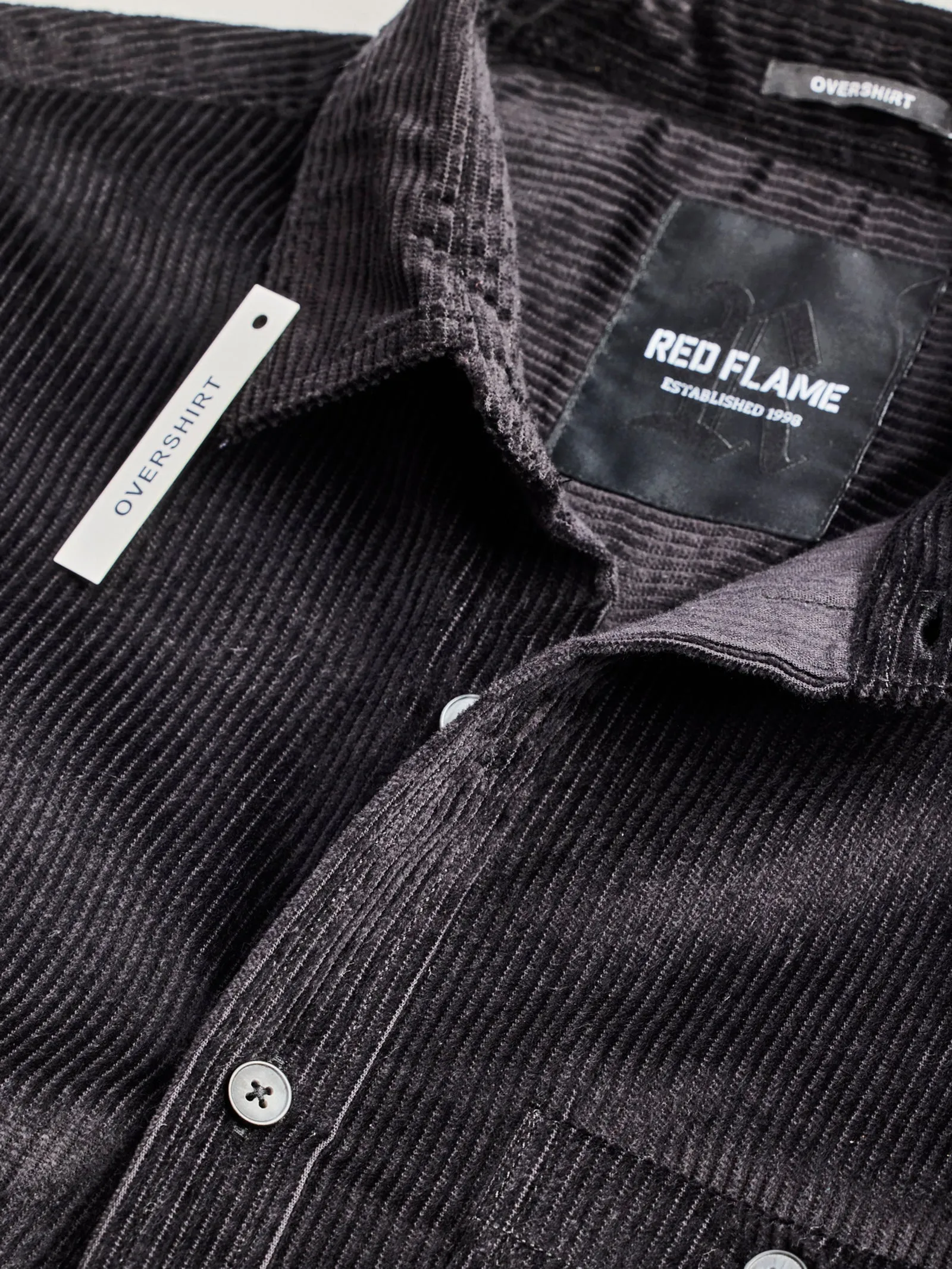 Black Corduroy Over Shirt