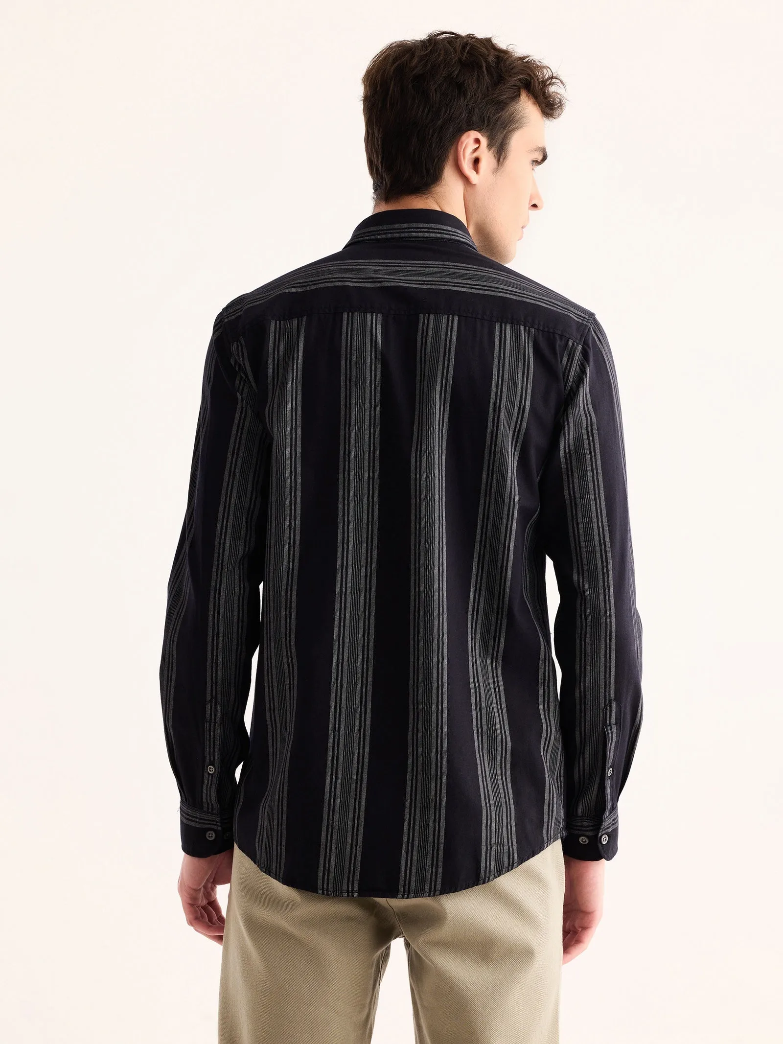 Black Striped Shirt