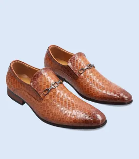 BM4164-BROWN-Men Formal Slip-on's