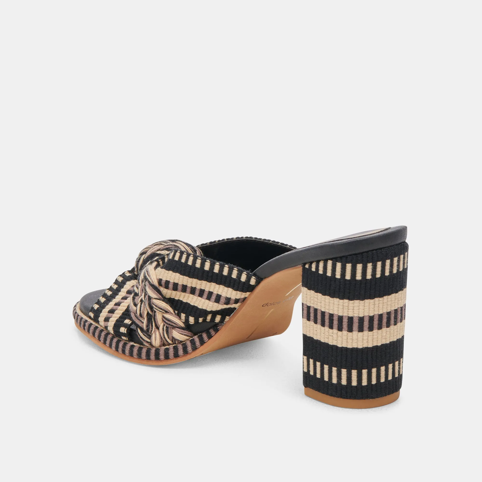 BRILAH HEELS BLACK MULTI WOVEN