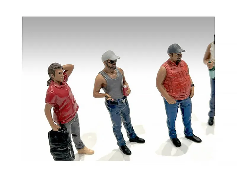 Campers 5 piece Figure Set for 1/18 Scale Models by American Diorama