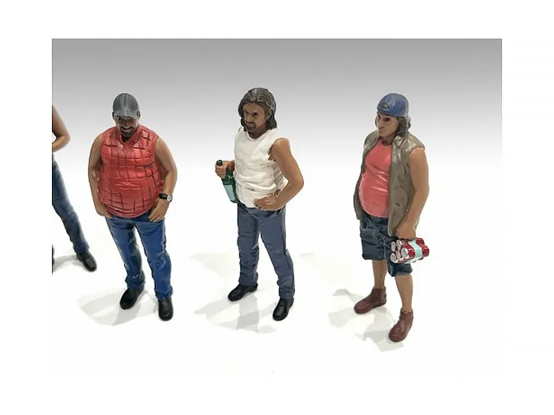 Campers 5 piece Figure Set for 1/18 Scale Models by American Diorama