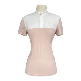 Cavalleria Toscana S/S Polo w/Perforate Bib in White - Women's Medium