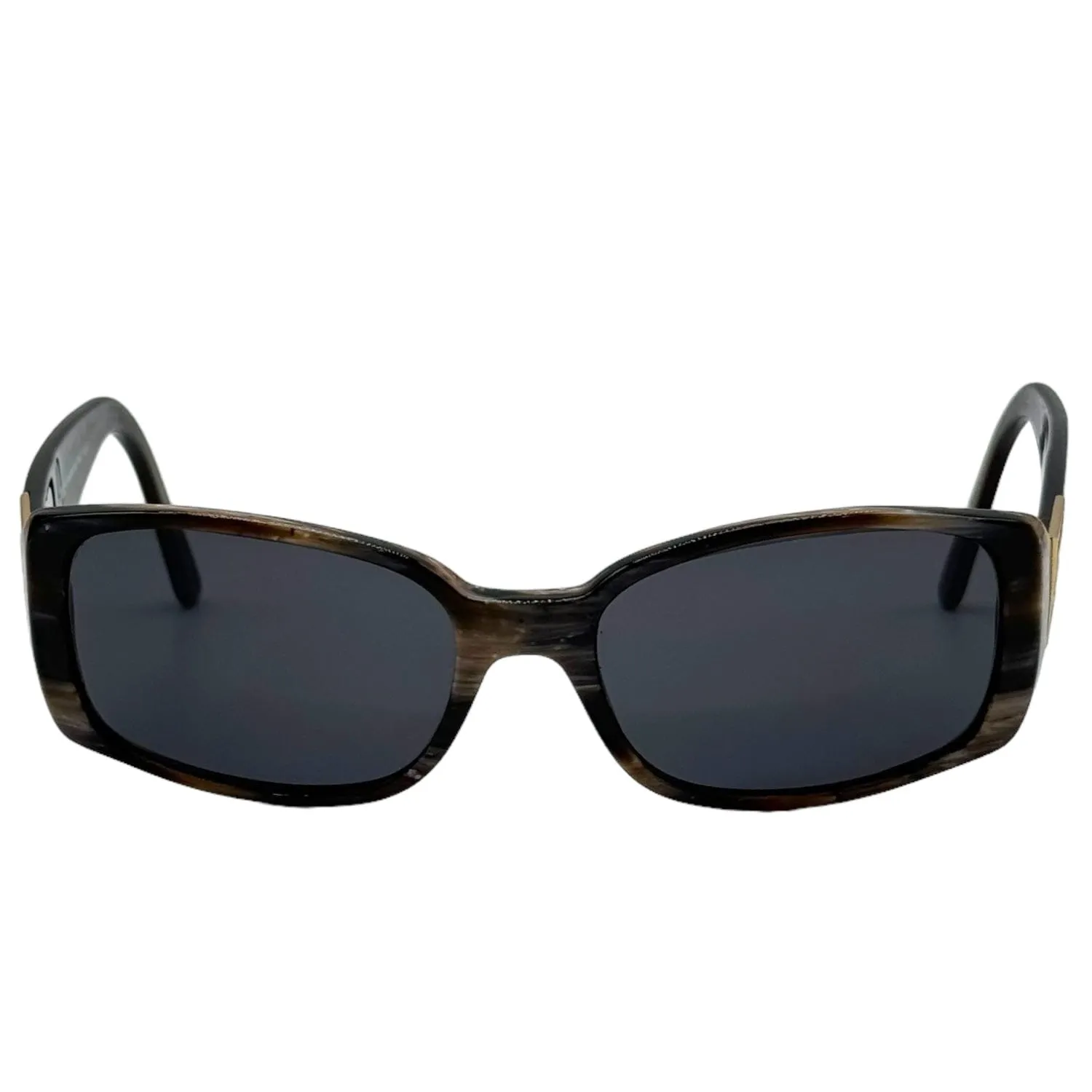 CHANEL Vintage Rectangular Sunglasses - Brown Marble