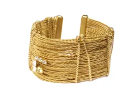 CHRISTIAN LACROIX gold bundled wires bracelet