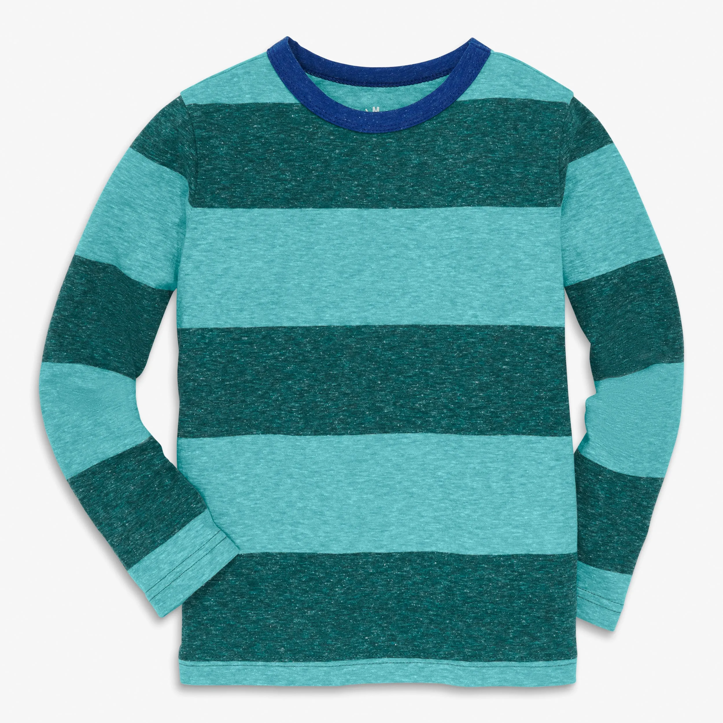 Clearance heathered long sleeve tee in bold stripe