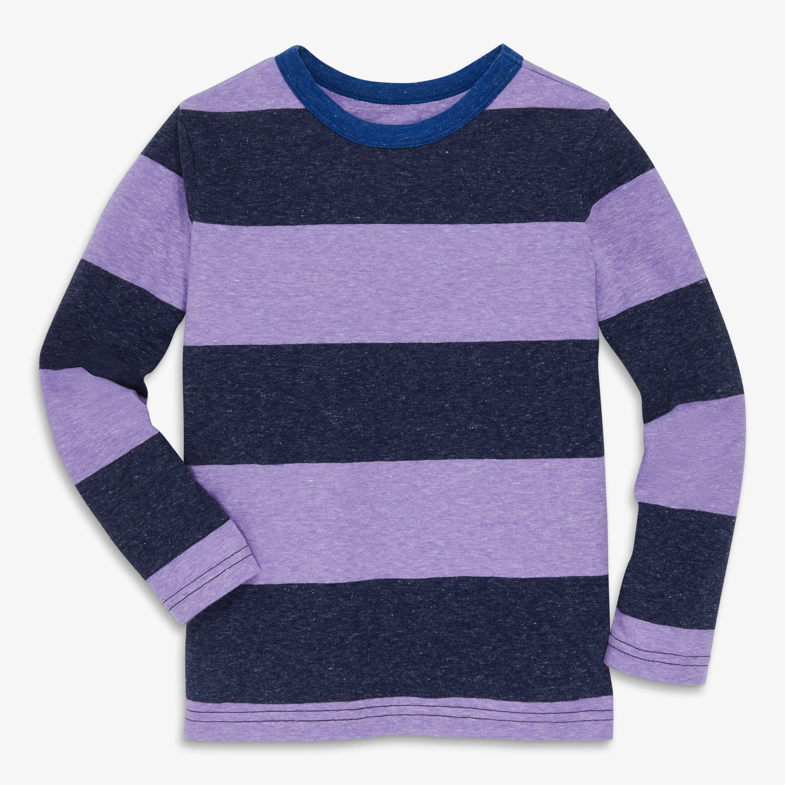 Clearance heathered long sleeve tee in bold stripe