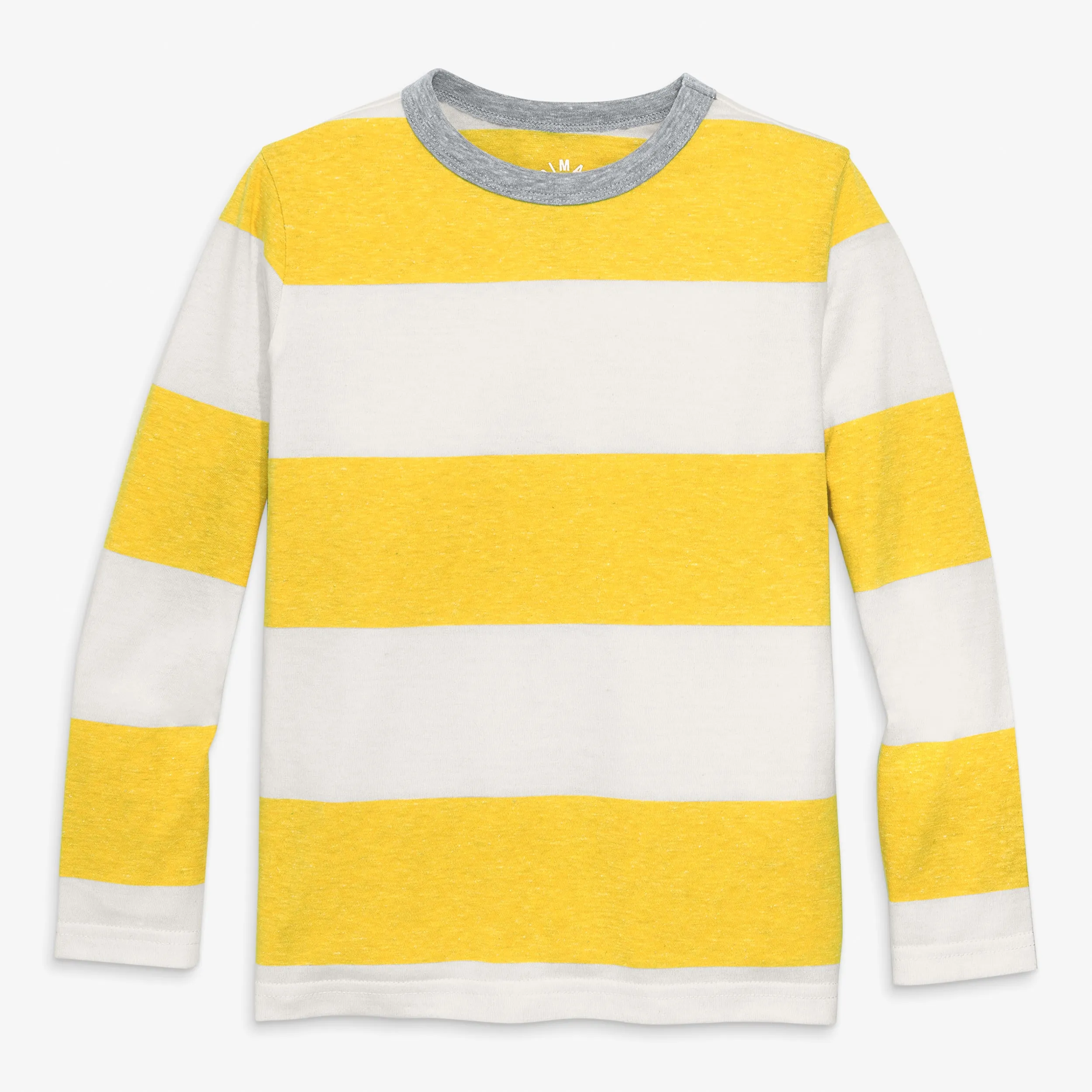 Clearance heathered long sleeve tee in bold stripe