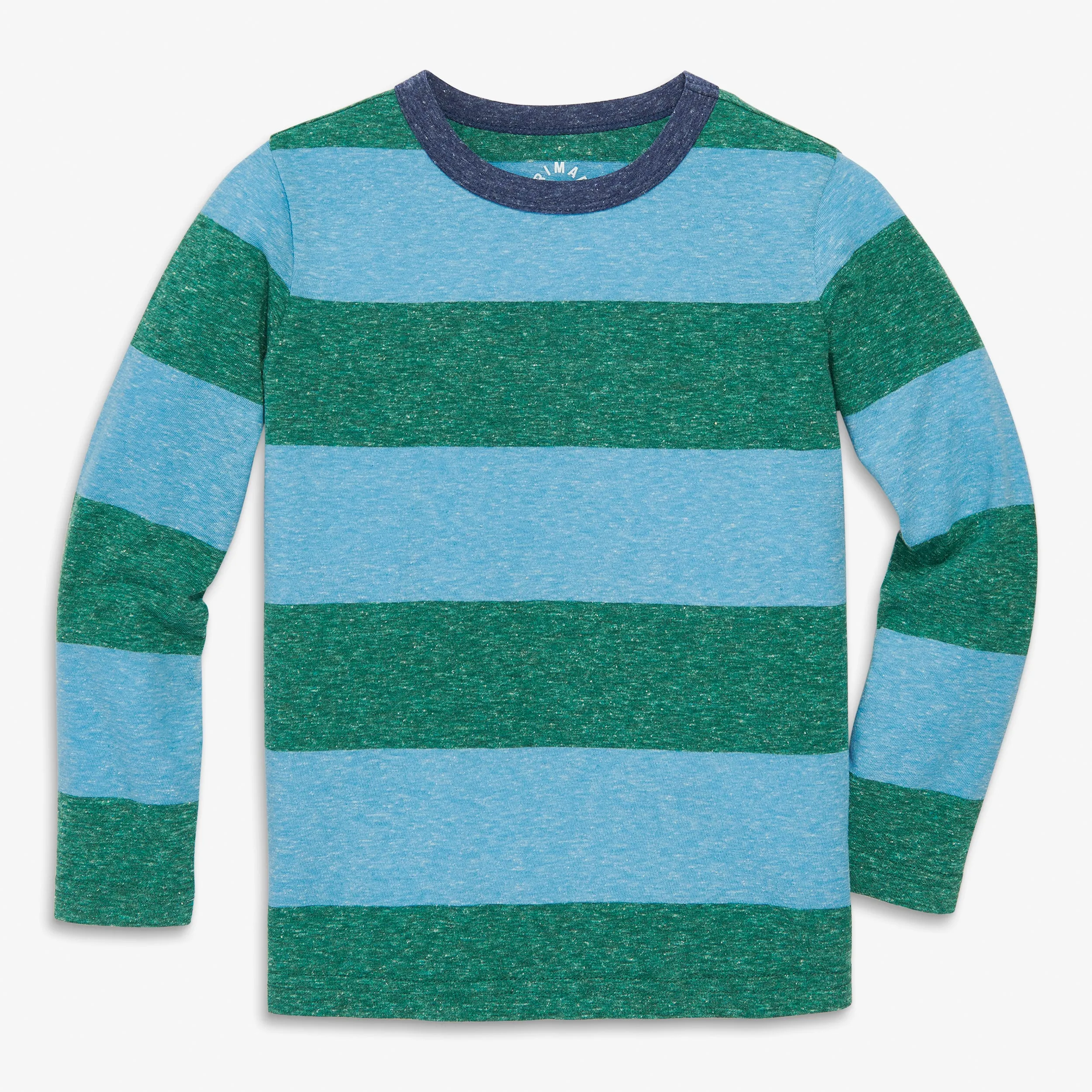 Clearance heathered long sleeve tee in bold stripe