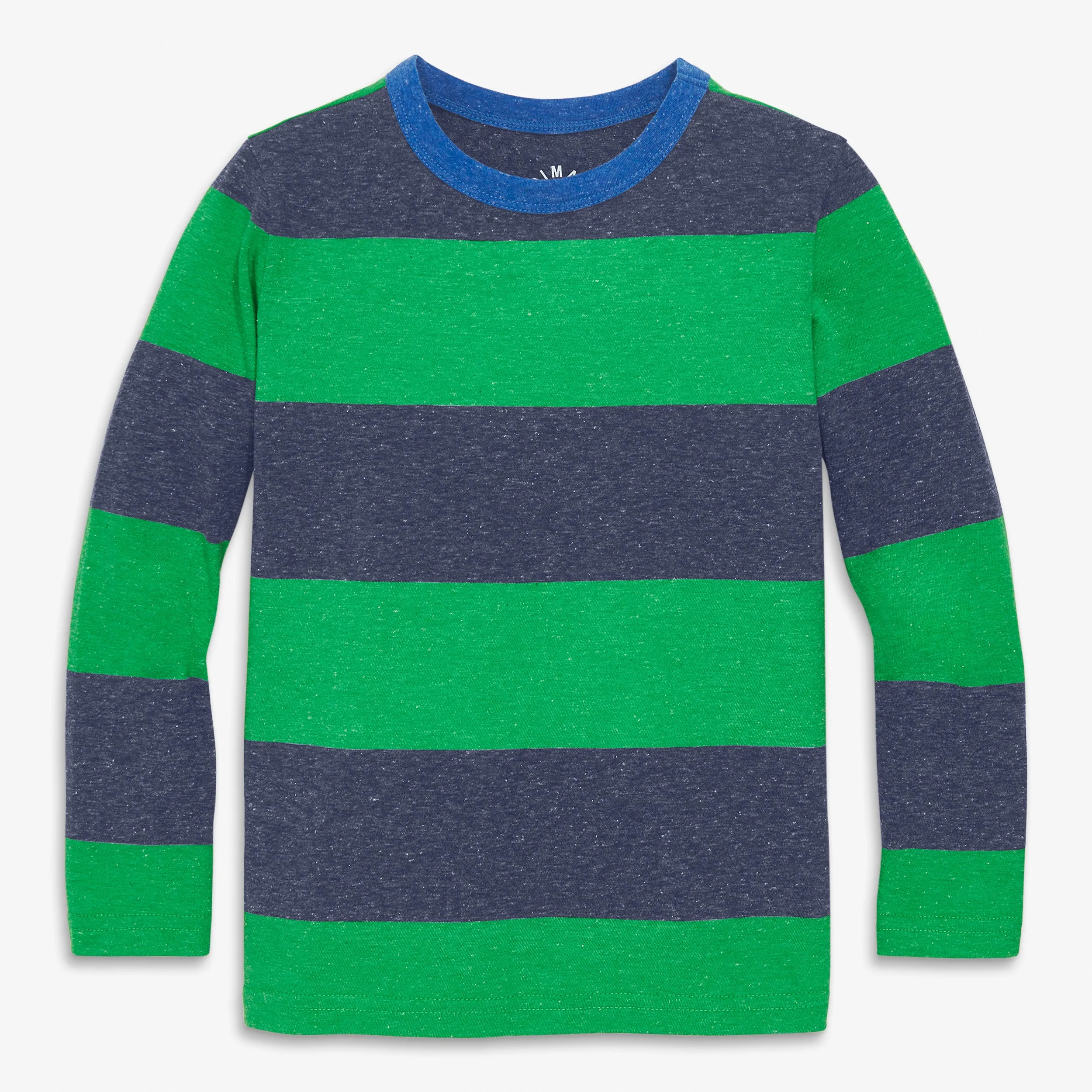 Clearance heathered long sleeve tee in bold stripe