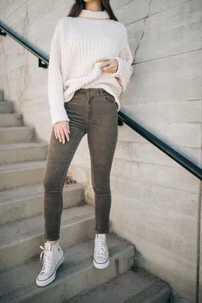 Corduroy High Rise Skinny Pants