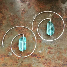 Deco hoops in gemstones