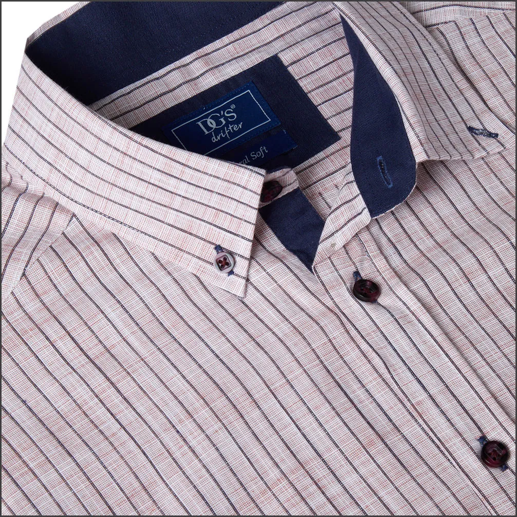 Dg's Wine Woven Stripe SS Shirt-