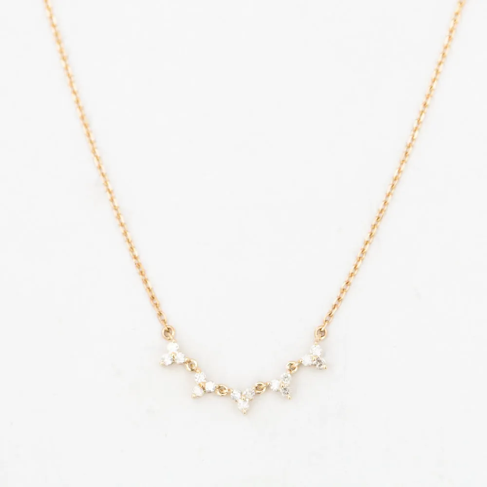 Diamond Cluster Chain Necklace