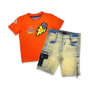 Elite Kids Can’t Compete Orange Short Set