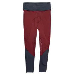 Equo Schooling Pant in Burgundy/Grey - Women's Small