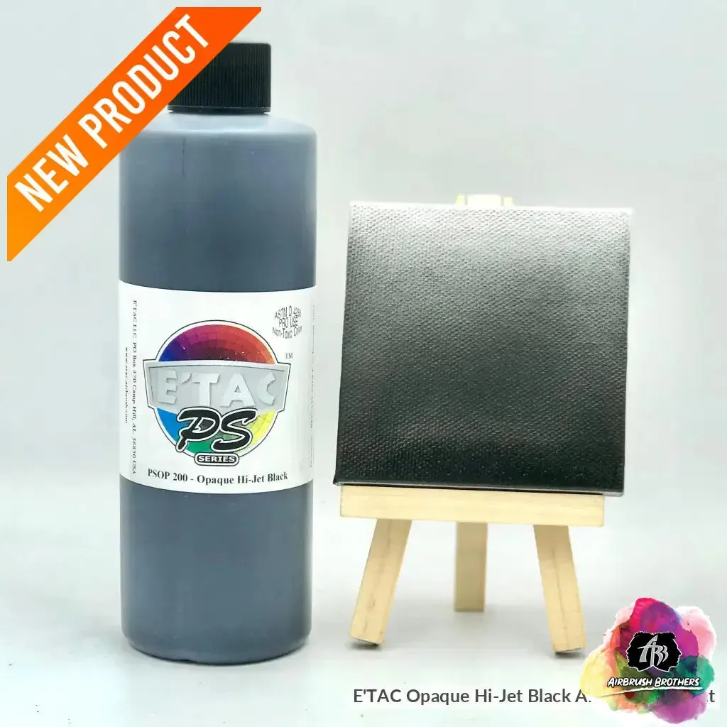 E'TAC Opaque Hi-Jet Black Airbrush PS Paint