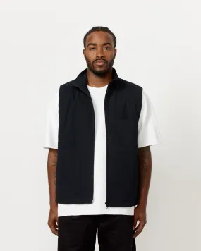 Full Zip Track Vest in Black