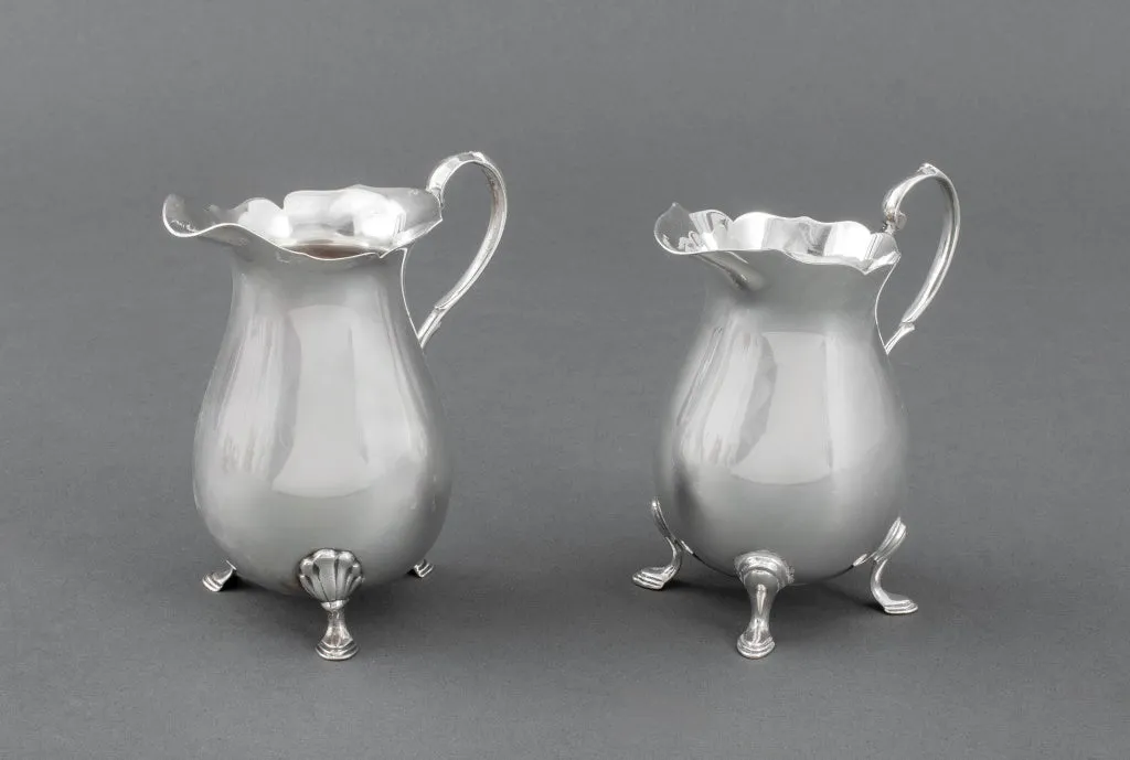 Georgian Style Sterling Silver Tea Articles, 4