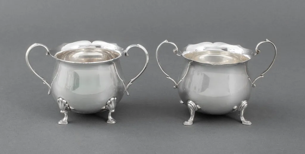 Georgian Style Sterling Silver Tea Articles, 4