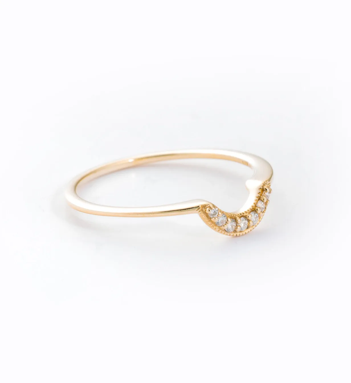 Gold Tiny Crescent Ring