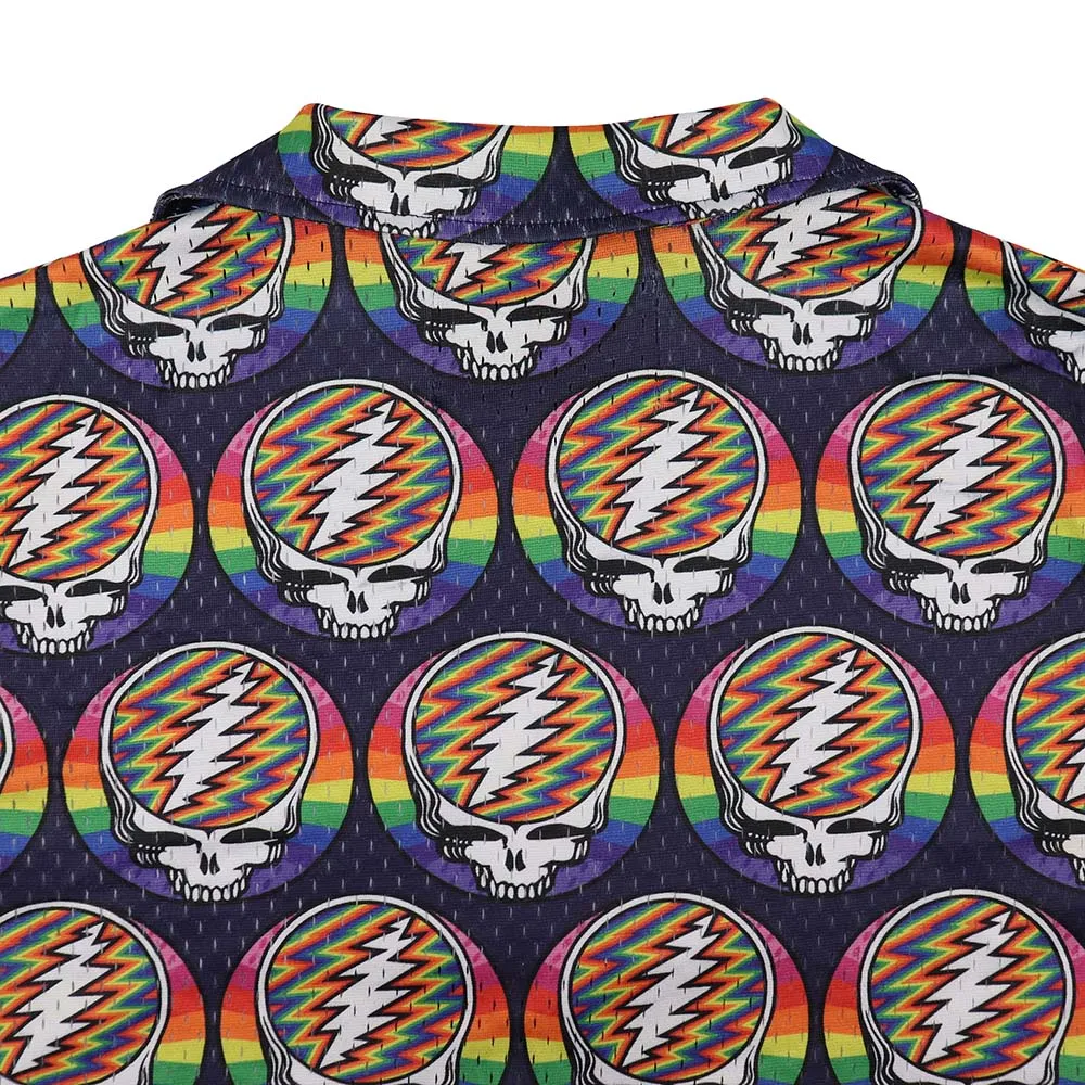 Grateful Dead | Mesh Button Down | Rainbow Stealie