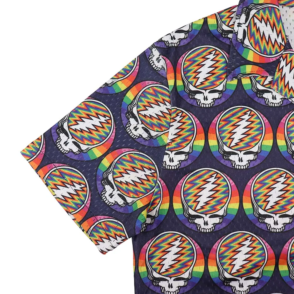 Grateful Dead | Mesh Button Down | Rainbow Stealie