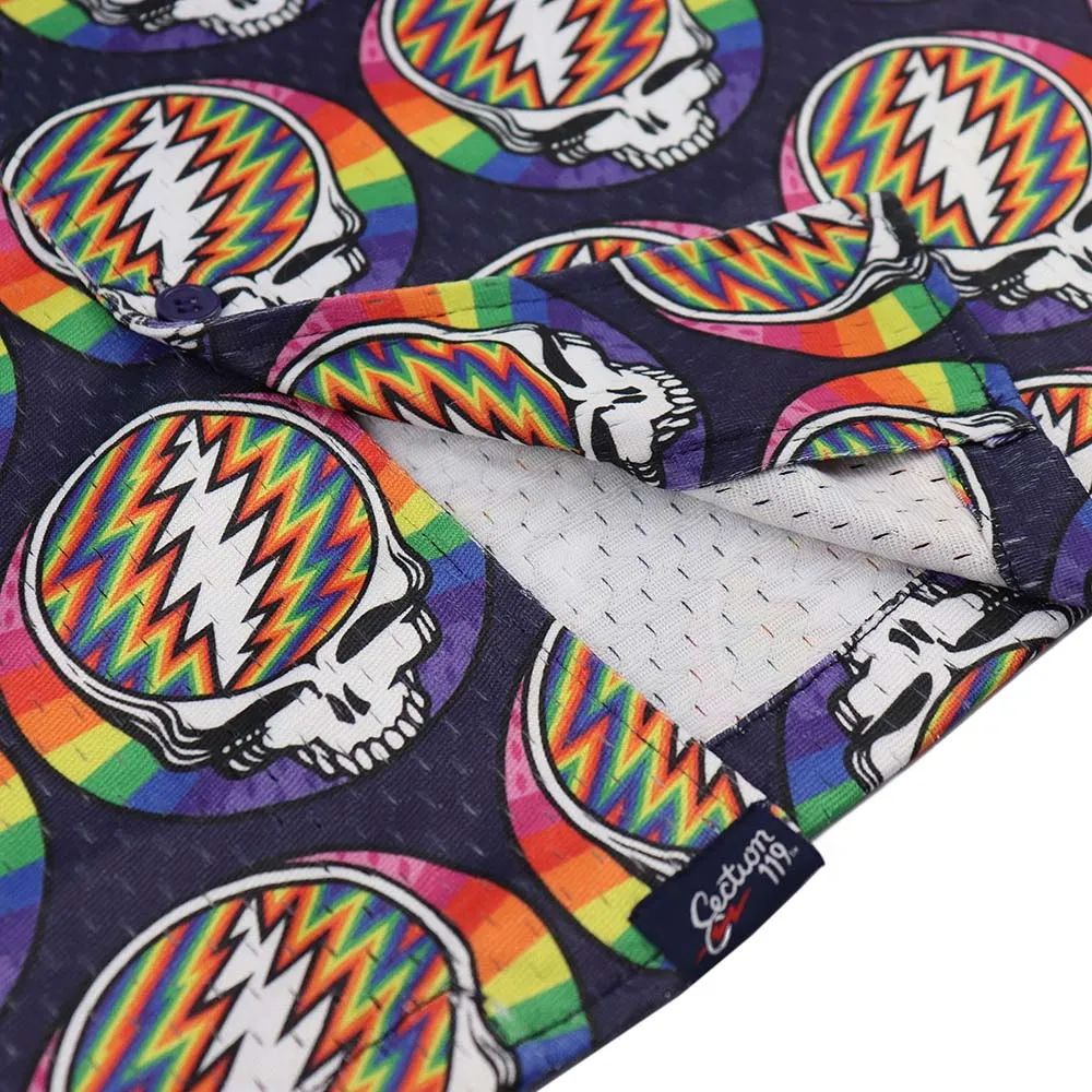 Grateful Dead | Mesh Button Down | Rainbow Stealie