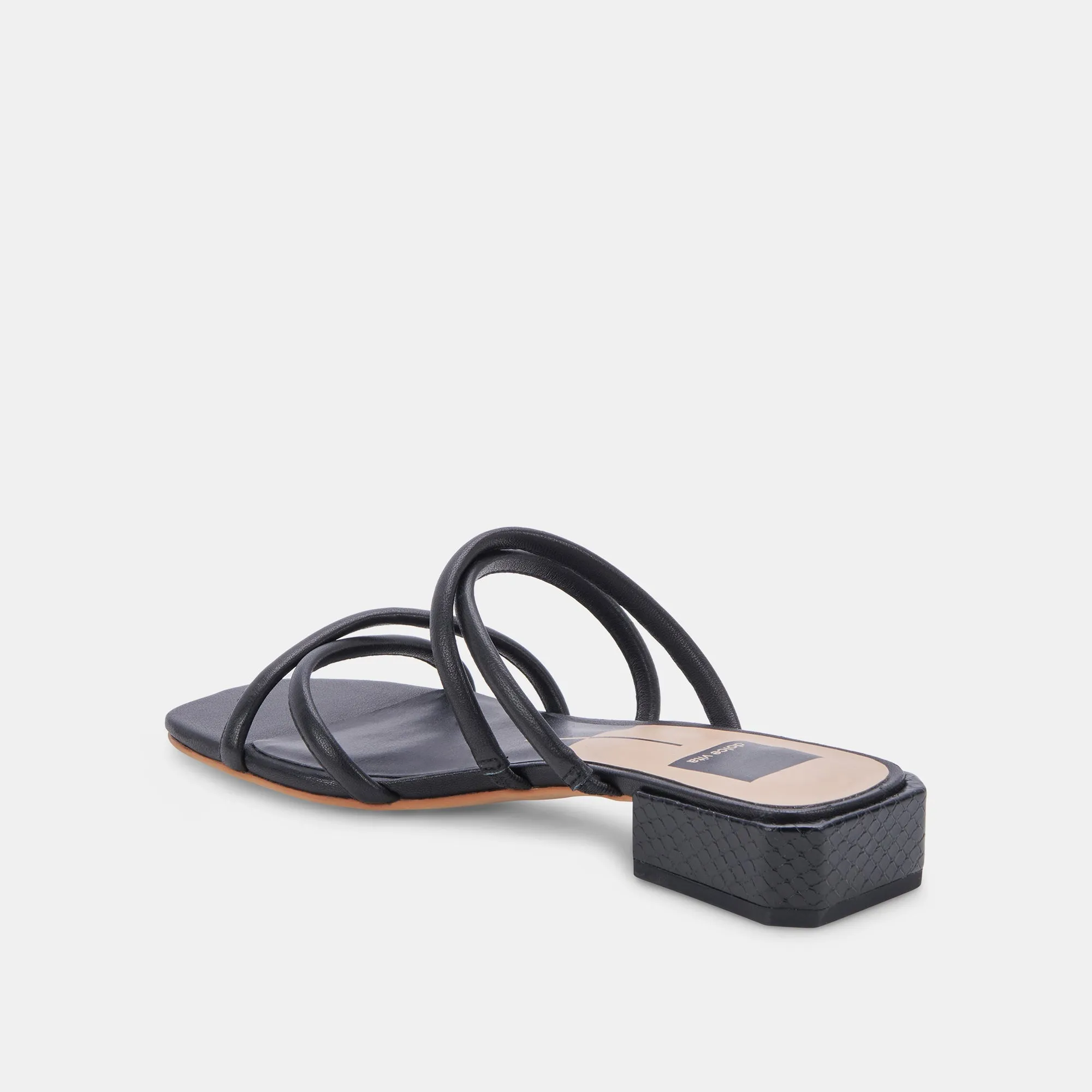 HAPI SANDALS BLACK LEATHER - re:vita